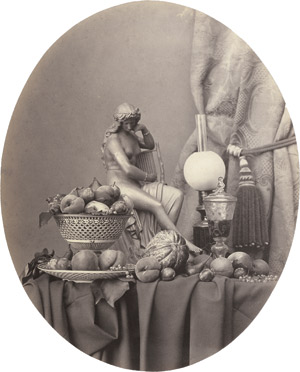 Lot 4062, Auction  111, Küss, Ferdinand, Still life with statuette, fruit and various objects