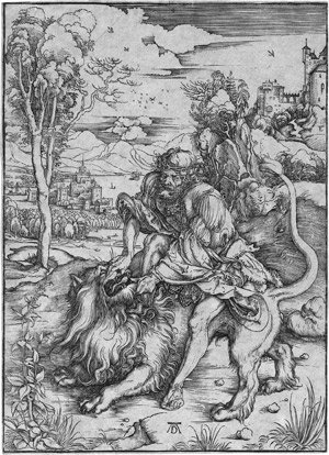 Lot 5052, Auction  111, Dürer, Albrecht, Samson tötet den Löwen