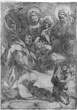 Lot 5153, Auction  111, Oberitalienisch, 16. Jh. Die Madonna mit dem Kind und dem hl. Karl Borromäus