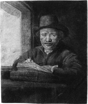 Lot 5170, Auction  111, Rembrandt Harmensz. van Rijn, Selbstbildnis am Fenster
