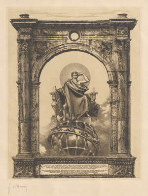 Lot 5401, Auction  111, Schennis, Friedrich von, Divote Nebroso - Gottvater auf der Weltkugel