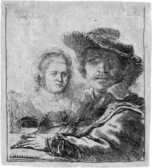 Lot 5525, Auction  111, Rembrandt Harmensz. van Rijn, Selbstbildnis mit Saskia