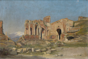 Lot 6150, Auction  111, Tubenthal, Max, Ruine des Theaters zu Taormina auf Sizilien.