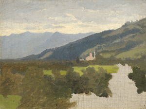 Lot 6153, Auction  111, Becker, August, Blick vom Weinburger Laubengang in die Landschaft, zweite Fassung