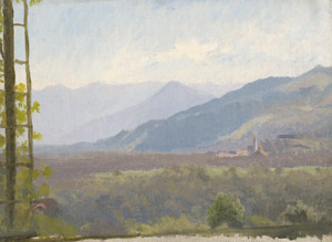 Lot 6154, Auction  111, Becker, August, Blick vom Weinburger Laubengang in die Landschaft bei St. Gallen