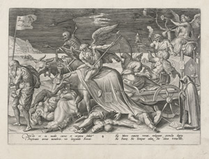 Lot 6323, Auction  111, Wierix, Hieronymus, Die vier Alter des Menschen udn der Tod mit dem Jüngsten Gericht