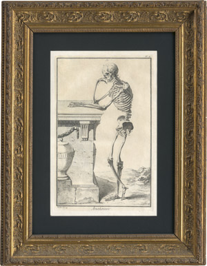 Lot 6365, Auction  111, Defehrt, A. J., um 1780. Meditierendes Skelett.