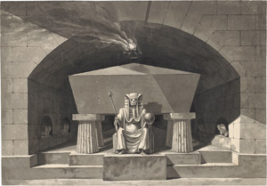 Lot 6380, Auction  111, Desprez, Louis-Jean - zugeschrieben, Grabmonument mit thronendem Tod als Sphinx...