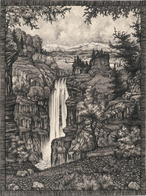 Los 6749 - Wöhler, Hermann - Waldige Landschaft mit Wasserfall - 0 - thumb