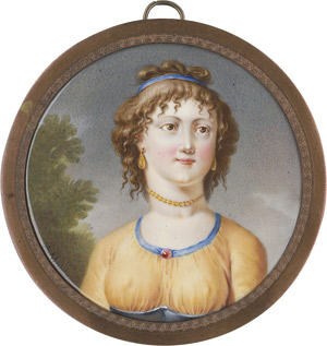 Lot 6814, Auction  111, Mailly, Barnabé Augustin, Bildnis einer jungen Frau in transparentem orangem Kleid
