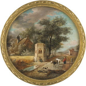 Lot 6839, Auction  111, Demarne, Jean-Louis, Landschaft mit rastendem Wanderer