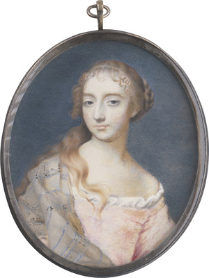 Lot 6843, Auction  111, Cooper, Samuel - Schule, Bildnis einer jungen Frau mit langem braunen Haar, im rosa farbenen Kleid