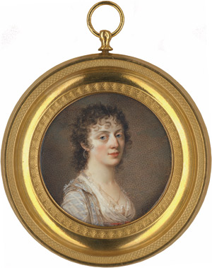 Lot 6889, Auction  111, Bossi, Domenico, Bildnis einer jungen Frau im weißen Empirekleid