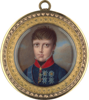 Lot 6892, Auction  111, Neapel, um 1820. Ferdinand II als Knabe in blauer Uniform mit Orden