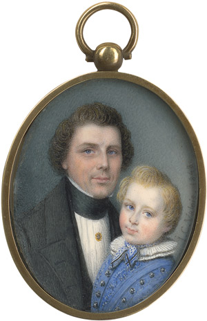 Lot 6917, Auction  111, Valois, Jan Christian, Bildnis eines Vaters mit seinem Sohn