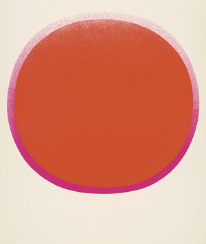 Lot 7121, Auction  111, Geiger, Rupprecht, Roter Kreis mit leuchtrotem Kranz auf weiß