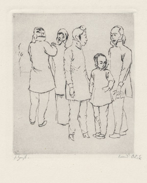 Lot 7346, Auction  111, Orlik, Emil, Vier Chinesinnen mit einem Kind