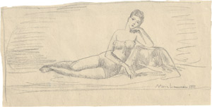 Lot 8227, Auction  111, Laurencin, Marie, Studie einer sitzenden weiblichen Figur