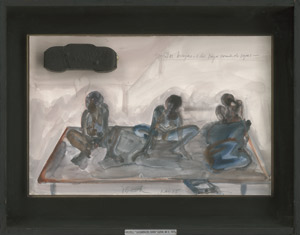 Lot 8362, Auction  111, Vostell, Wolf, La Quinta del Sordo (Goya) Nr. 9 - Dos brujas - o dos viejos comiendo sopas