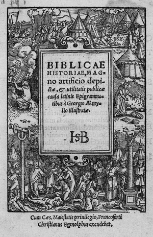 Lot 519, Auction  112, Aemilius, Georg und Beham, Hans Sebald, Biblicae historiae magno artificio depictae, et utilitatis publicae causa 