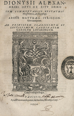 Lot 542, Auction  112, Dionysius Periegetes, Opus de situ orbis