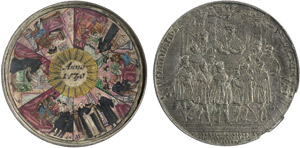 Los 612 - Augsburger Konfessionsjubiläum - Silbermedaille-Medaillon zum Jubiläum der Augsburger Konfession 1730 - 1 - thumb