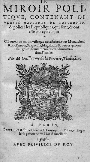Los 1317 - La Perrière, Guillaume de - Le miroir politique - 1 - thumb