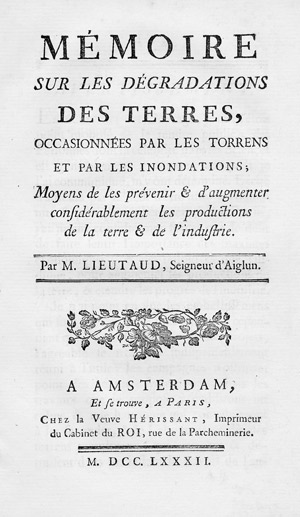 Lot 1357, Auction  112, Lieutaud, Seigneur d'Aiglun, Mémoire sur les dégradations des terres