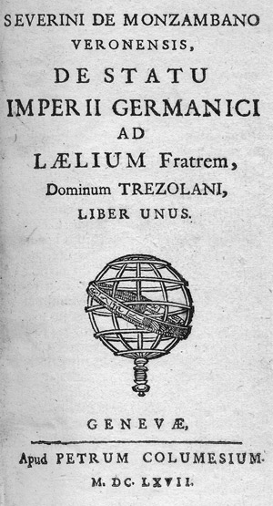 Lot 1541, Auction  112, Pufendorf, Samuel von, De statu imperii Germanic 