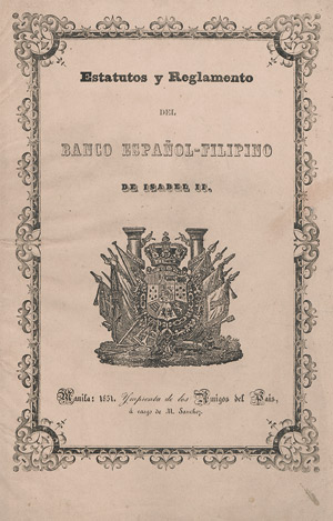 Lot 1733, Auction  112, Banco español 1851, Banco Español- Filipino de Isabel II, 