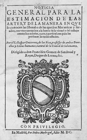Lot 1877, Auction  112, Gutierrez de los Rios, Gaspar, Noticia general para la estimacion de las artes