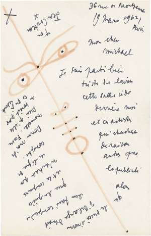 Lot 2332, Auction  112, Cocteau, Jean, Brief 1962