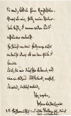 Lot 2407, Auction  112, Lavater, Johann Caspar, Brief an Johann Martin Miller