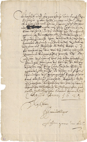 Lot 2560, Auction  112, Tilly, Johann Graf von, Brief Pirna 1627