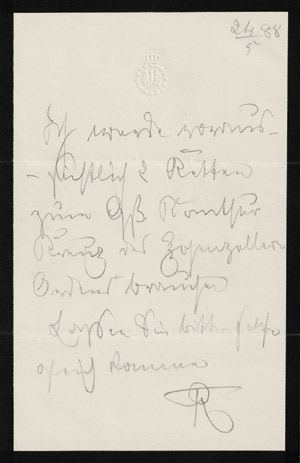 Lot 2571, Auction  112, Friedrich III., Deutscher Kaiser, Eigenhänd. Brief an General von Winterfeld