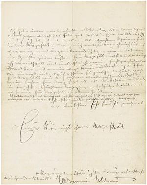 Lot 2588, Auction  112, Bland, Hermine, Brief an König Ludwig II. von Bayern
