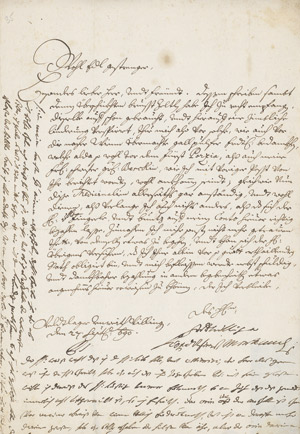 Lot 2605, Auction  112, Montecuccoli, Leopold Fürst, Brief 1690 aus dem Feldlager