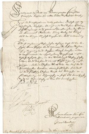 Lot 2634, Auction  112, Ferdinand III., röm.-dt. Kaiser, Brief 1651