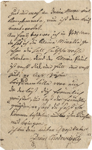 Lot 2664, Auction  112, Chodowiecki, Daniel, 3 Briefe 1794-1795