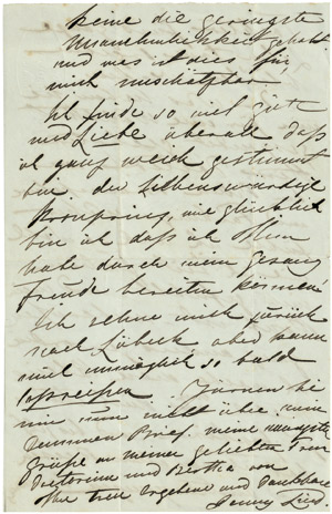 Lot 2737, Auction  112, Lind, Jenny, Brief 1850