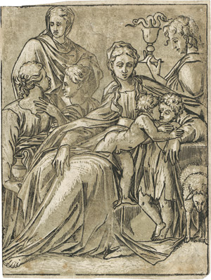 Lot 5155, Auction  112, Meister NDB, Die Muttergottes mit dem Christuskind und Heiligen
