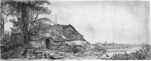 Lot 5195, Auction  112, Rembrandt Harmensz. van Rijn, Landschaft mit der Hütte bei dem großen Baum