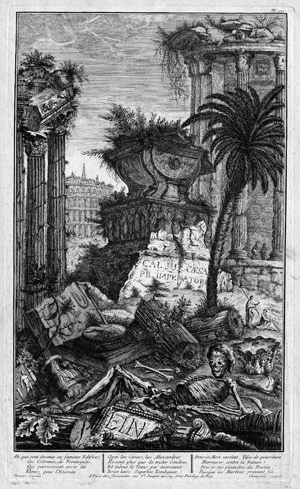 Lot 5283, Auction  112, Charpentier, François, Römisches Ruinencapriccio mit dem Tod