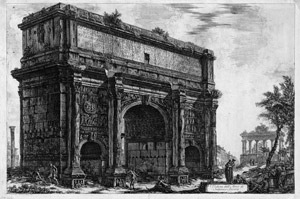 Los 5347 - Piranesi, Giovanni Battista - Veduta dell'Arco di Settimio Severo - 0 - thumb