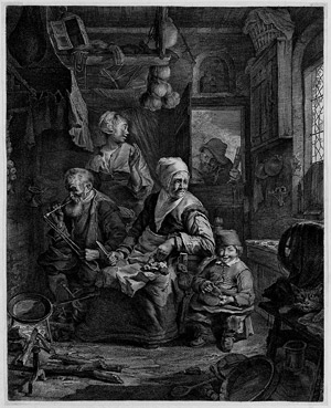 Lot 5690, Auction  112, Visscher, Cornelis, Die Pfannenkuchenbäckerin