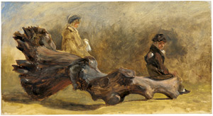 Los 6090 - Ulrich, Johann Jakob - Zwei Knaben, auf einem umgefallenen Baumstamm sitzend - 0 - thumb