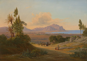 Lot 6093, Auction  112, Götzloff, Carl Wilhelm, Der Golf von Palermo mit Blick auf den Monte Pellegrino