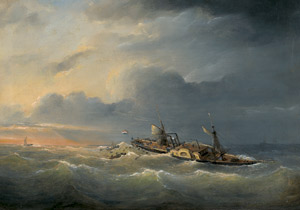 Lot 6121, Auction  112, Kannemans, Christian Cornelis, Schiff auf stürmischer See