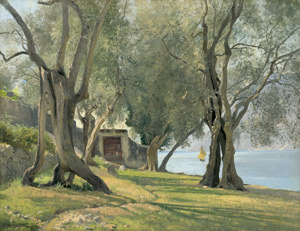 Lot 6154, Auction  112, Roman, Max Wilhelm, Olivenbäume am Ufer des Gardasees in Torbole.