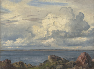 Lot 6171, Auction  112, Aagaard, Carl Frederik, Wolken über felsiger Küstenpartie